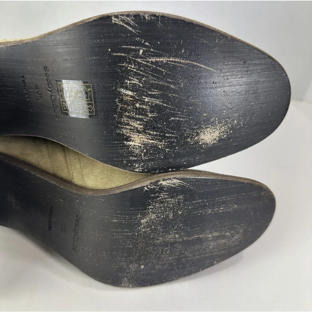 See By Chloe Belted Studded Suede Ankle Boot Tan Brown Women's Size 40.5 Booties - Picture 13 of 16